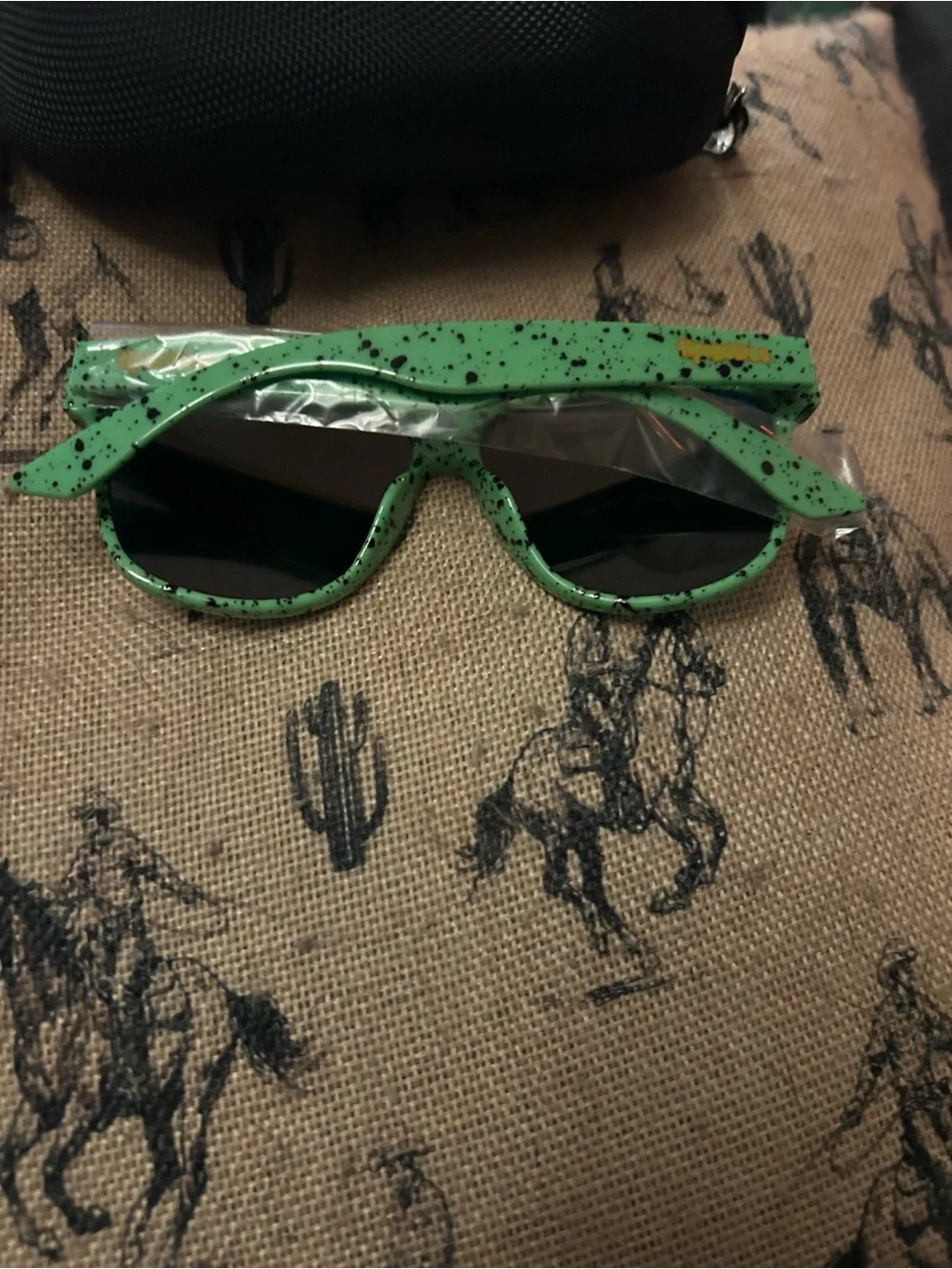 Tipsy Elves Green Speckled Frame Sunglasses with Gold Mirror Lenses